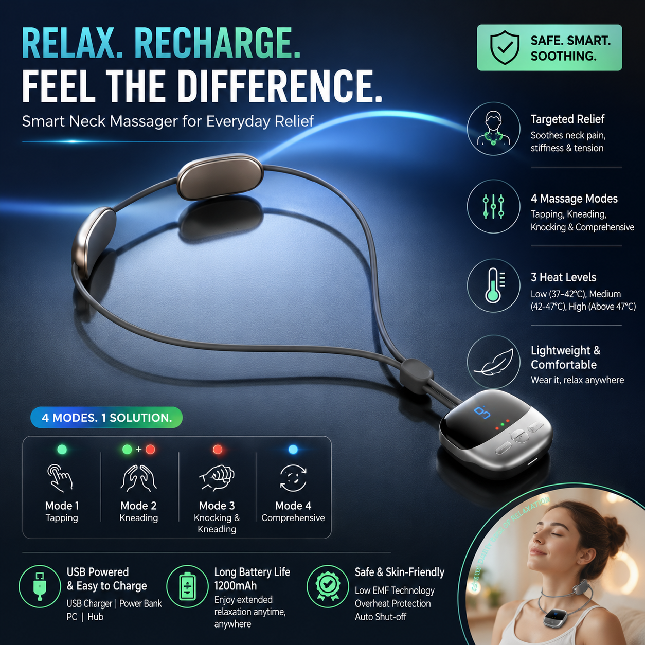MyElevatedEra™ Neck and Spine Therapy Heat Massager