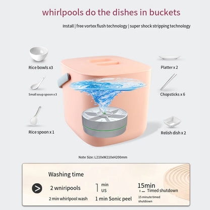 Kitchen Wireless Mini Dishwashers USB Ultrasonic Sink Fruit Vegetable Dish Washer Electric Portable Washing Machines 식기세척기
